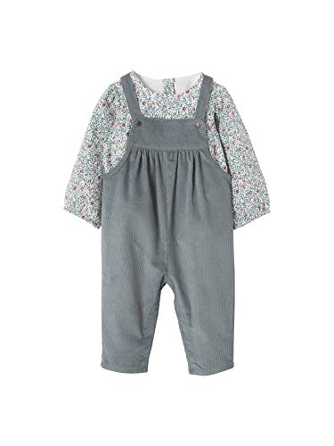 Vertbaudet Mädchen Baby-Set: Bluse und Latzhose hellblau 68 von Vertbaudet