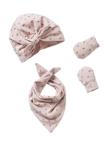 Vertbaudet Mädchen Baby-Set: Mütze, Fäustlinge & Tuch in Beutel altrosa 74/80 von Vertbaudet