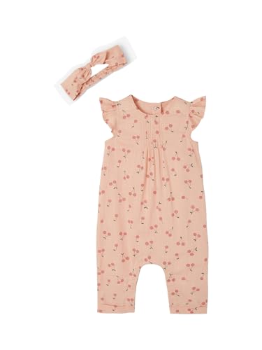 Vertbaudet Mädchen Baby-Set: Overall & Haarband Hellrosa 68 von Vertbaudet