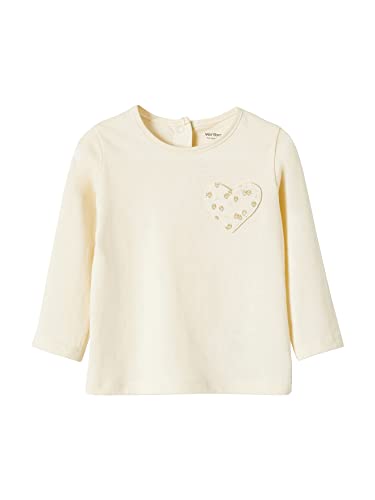 Vertbaudet Mädchen Baby Shirt, Herz-Tasche Oeko Tex® Hellbeige 80 von Vertbaudet