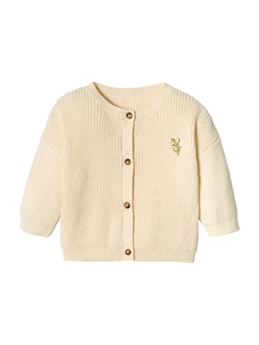 Vertbaudet Mädchen Baby Strickjacke wollweiß 74 von Vertbaudet