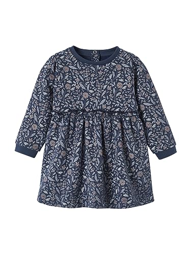 Vertbaudet Mädchen Baby Sweatkleid Nachtblau 80 von Vertbaudet