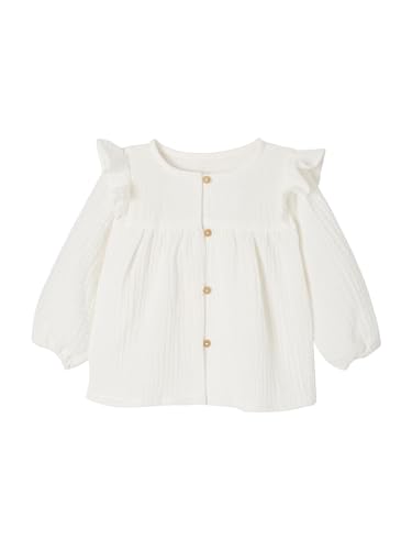 Vertbaudet Mädchen Baby Volant-Bluse wollweiß 92/98 von Vertbaudet
