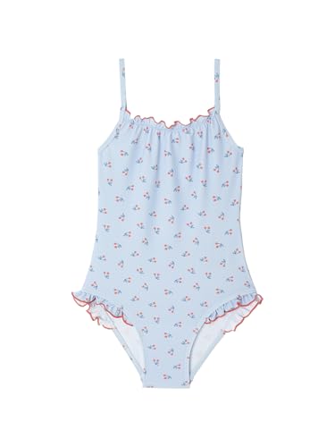 Vertbaudet Mädchen Badeanzug mit Kirschen himmelblau 98/104 von Vertbaudet