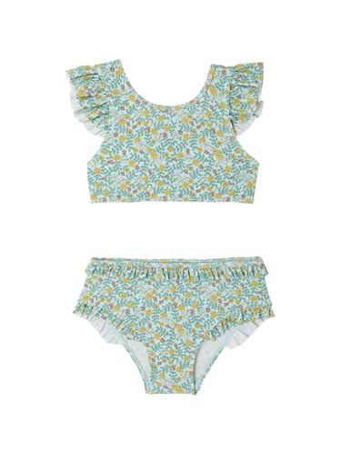 Vertbaudet Mädchen Bikini mit Blumenmuster himmelblau 116 von Vertbaudet