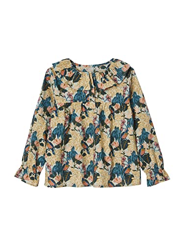 Vertbaudet Mädchen Bluse mit Blumen Aqua 146/152 von Vertbaudet