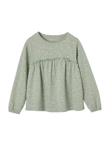 Vertbaudet Mädchen Blusenshirt mit Print graugrün 146/152 von Vertbaudet