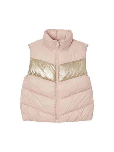 Vertbaudet Mädchen Colorblock-Steppweste mit Recycling-Polyester pudrig rosa 146/152 von Vertbaudet