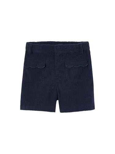 Vertbaudet Mädchen Cord-Shorts mit verzierten Taschen Marine 128 von Vertbaudet