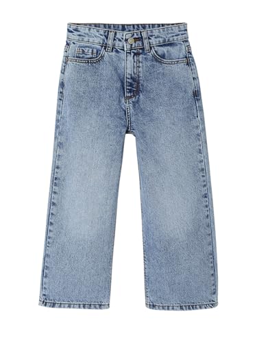Vertbaudet Mädchen Flare-Jeans, Hüftweite Slim Mittelblau 116 von Vertbaudet