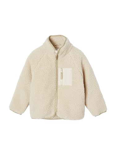 Vertbaudet Mädchen Jacke aus Fell-Imitat mit Recycling-Polyester vanille 134 von Vertbaudet