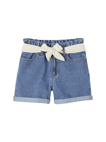 Vertbaudet Mädchen Jeansshorts mit Paperbag-Bund Blue Stone 116 von Vertbaudet