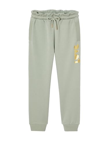 Vertbaudet Mädchen Jogginghose mit Motiv am Bein, Recycling-Polyester salbeigrün 146/152 von Vertbaudet