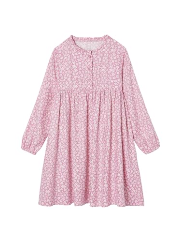 Vertbaudet Mädchen Kleid mit Knopfleiste vorn und Printmuster Altrosa 134 von Vertbaudet