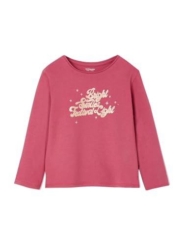Vertbaudet Mädchen Langarmshirt Basic mit Recycling-Baumwolle Himbeer 158 von Vertbaudet
