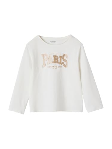 Vertbaudet Mädchen Langarmshirt Basic mit Recycling-Baumwolle wollweiß 158 von Vertbaudet