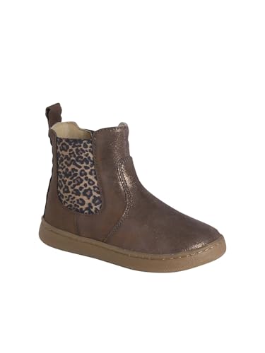 Vertbaudet Mädchen Leder-Boots mit Reißverschluss bronze 27 von Vertbaudet