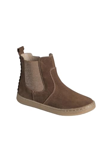 Vertbaudet Mädchen Leder-Boots mit Reißverschluss camel 25 von Vertbaudet