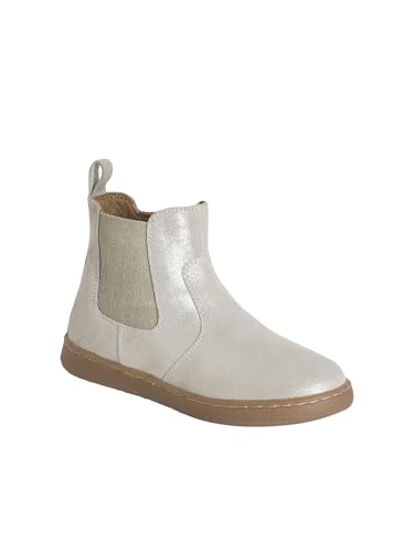 Vertbaudet Mädchen Leder-Boots mit Reißverschluss gold 27 von Vertbaudet