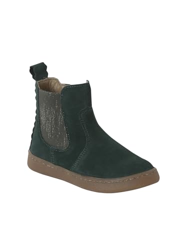 Vertbaudet Mädchen Leder-Boots mit Reißverschluss grün 26 von Vertbaudet