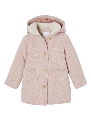 Vertbaudet Mädchen Mantel mit Kapuze & Recycling-Polyester zartrosa glanzeffekt 146/152 von Vertbaudet