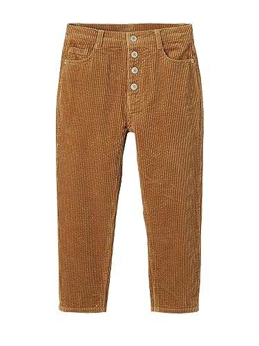 Vertbaudet Mädchen Mom-Fit-Cordhose, Hüftweite Comfort Camel 128 von Vertbaudet