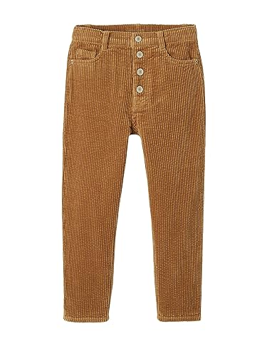 Vertbaudet Mädchen Mom-Fit-Cordhose, Hüftweite Regular Camel 140 von Vertbaudet