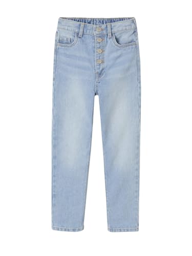 Vertbaudet Mädchen Mom-Fit-Jeans, WATERLESS Hüftweite Slim Double Stone 146/152 von Vertbaudet