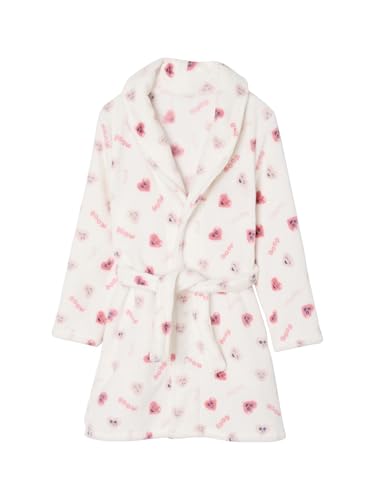 Vertbaudet Mädchen Morgenmantel HAPPY personalisierbar wollweiß 128 von Vertbaudet