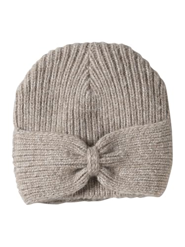 Vertbaudet Mädchen Mütze aus Rippenstrick, Zierschleife Zimt 104/116 von Vertbaudet