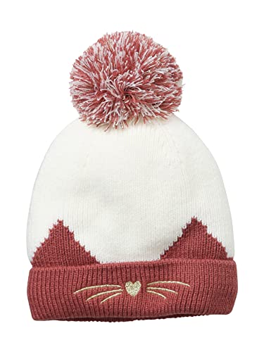 Vertbaudet Mädchen Mütze mit Katze dunkelrosa 102/116 von Vertbaudet