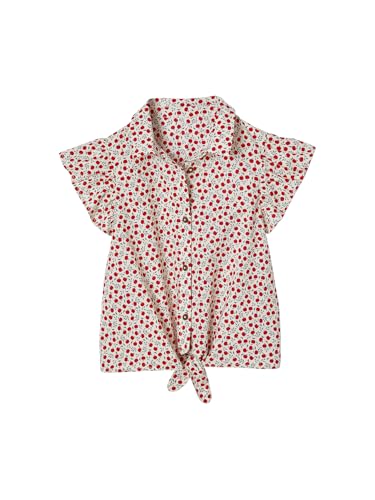 Vertbaudet Mädchen Musselinbluse zum Binden vanille 98/104 von Vertbaudet