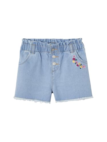 Vertbaudet Mädchen Oversized-Jeansshorts mit gestickten Blumen helles blau 128 Vertbaudet Mädchen Oversized-Jeansshorts mit gestickten Blumen helles blau 128 von Vertbaudet