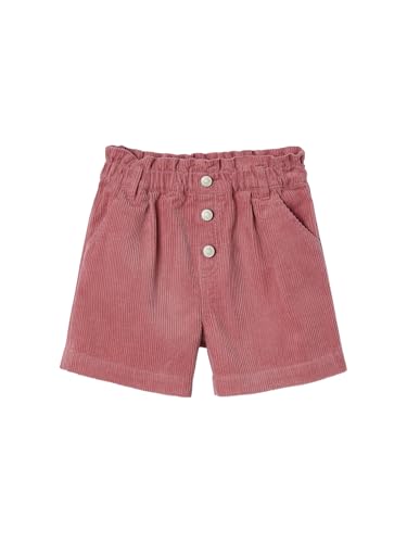 Vertbaudet Mädchen Paperbag-Shorts aus Cord Altrosa 146/152 von Vertbaudet