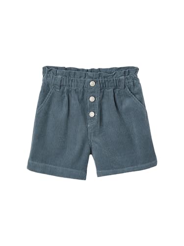 Vertbaudet Mädchen Paperbag-Shorts aus Cord Pfauenblau 86 von Vertbaudet