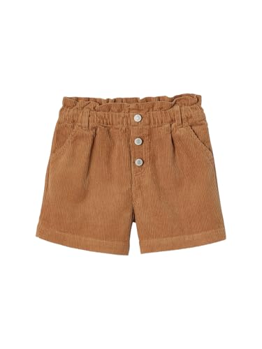 Vertbaudet Mädchen Paperbag-Shorts aus Cord Zimt 92/98 von Vertbaudet