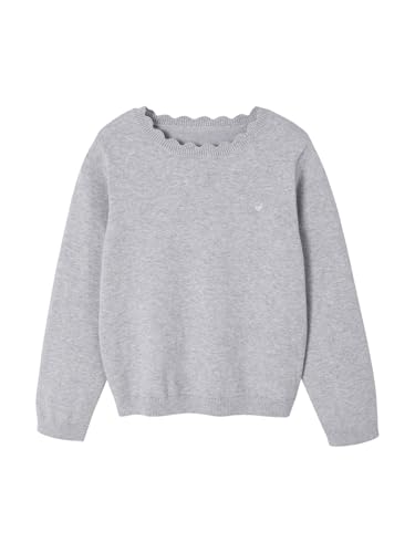 Vertbaudet Mädchen Pullover Basic grau meliert 146/152 von Vertbaudet