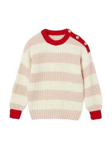Vertbaudet Mädchen Pullover Mama-Tochter-Capsule STREIFENLIEBE Oeko-Tex rosa gestreift 128 von Vertbaudet