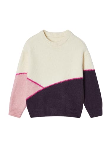 Vertbaudet Mädchen Pullover im Colorblock-Style bonbon rosa 128 von Vertbaudet