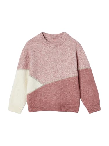 Vertbaudet Mädchen Pullover im Colorblock-Style pudrig rosa 110 von Vertbaudet