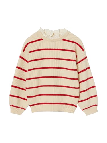 Vertbaudet Mädchen Pullover mit Volantkragen, Capsule Collection Mama, Tochter & Baby rot 158 von Vertbaudet