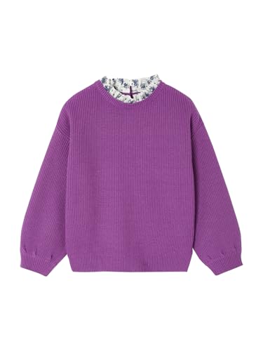 Vertbaudet Mädchen Pullover mit Volantkragen Mama-Tochter-Capsule violett 158 von Vertbaudet