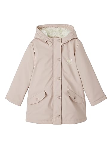 Vertbaudet Mädchen Regenjacke mit Kapuze & Teddyfleece-Futter hellrosa 128 von Vertbaudet