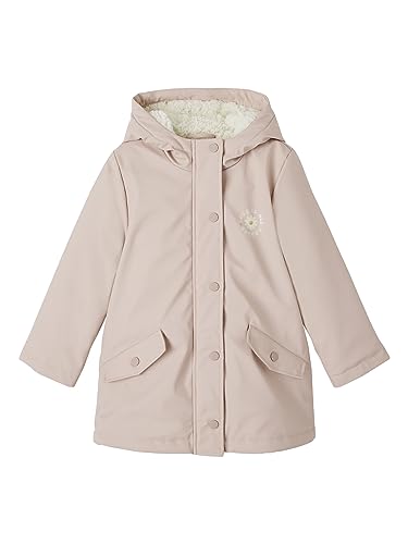 Vertbaudet Mädchen Regenjacke mit Kapuze & Teddyfleece-Futter hellrosa 146/152 von Vertbaudet