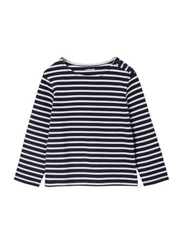 Vertbaudet Mädchen Ringelshirt mit Recycling-Baumwolle Marine 158 von Vertbaudet