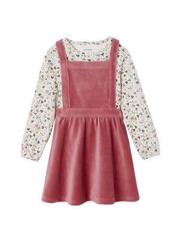 Vertbaudet Mädchen-Set: Cord-Latzkleid & Shirt rosa 140 von Vertbaudet