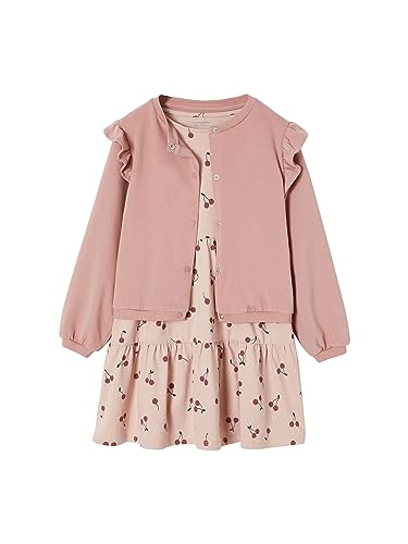 Vertbaudet Mädchen Set: Shirtkleid & Cardigan pudrig rosa 158 von Vertbaudet