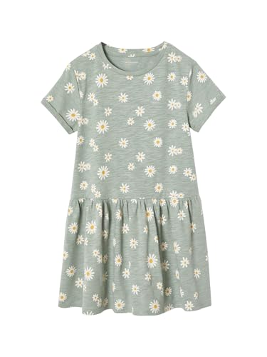 Vertbaudet Mädchen Shirtkleid Basic graugrün 98/104 von Vertbaudet