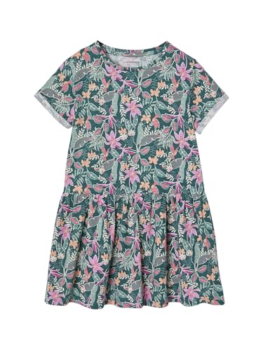 Vertbaudet Mädchen Shirtkleid Basic grün Bedruckt 128 von Vertbaudet
