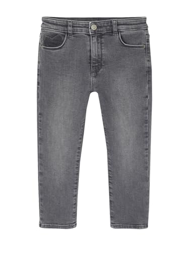 Vertbaudet Mädchen Slim-Jeans, Hüftweite Comfort grau 134 von Vertbaudet